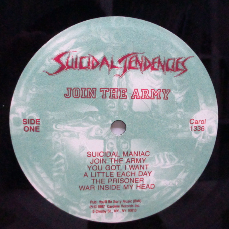 SUICIDAL TENDENCIES (スーサイダル・テンデンシーズ)  - Join The Army (US オリジナル 「光に透かすと見える赤盤」LP+インナー)