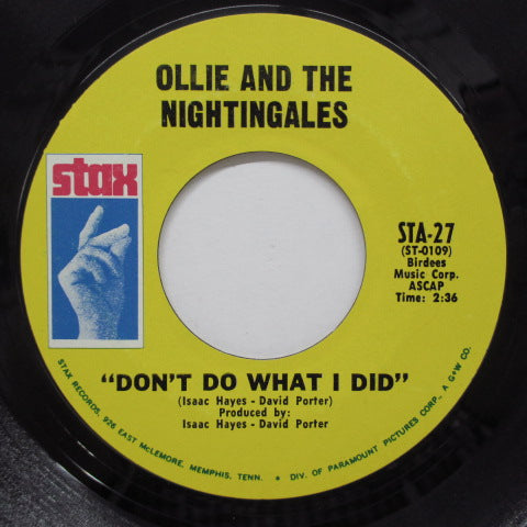 OLLIE & THE NIGHTINGALES - Don't Do What I Did (US Orig)