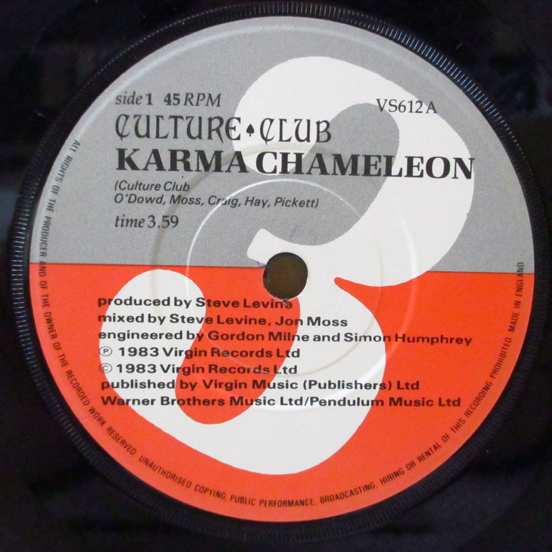 CULTURE CLUB (カルチャー・クラブ)  - Karma Chameleon (UK オリジナル 7インチ+マットソフト紙ジャケ)
