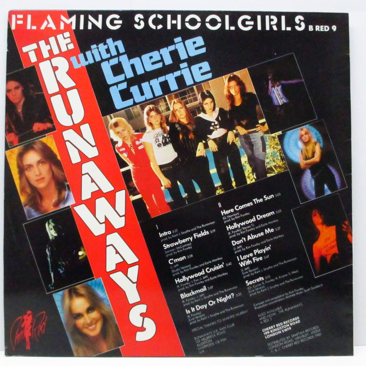 RUNAWAYS, THE With Cherie Currie (ザ・ランナウェイズ・ウィズ・シェリー・カーリー)  - Flaming Schoolgirls (UK オリジナル LP)