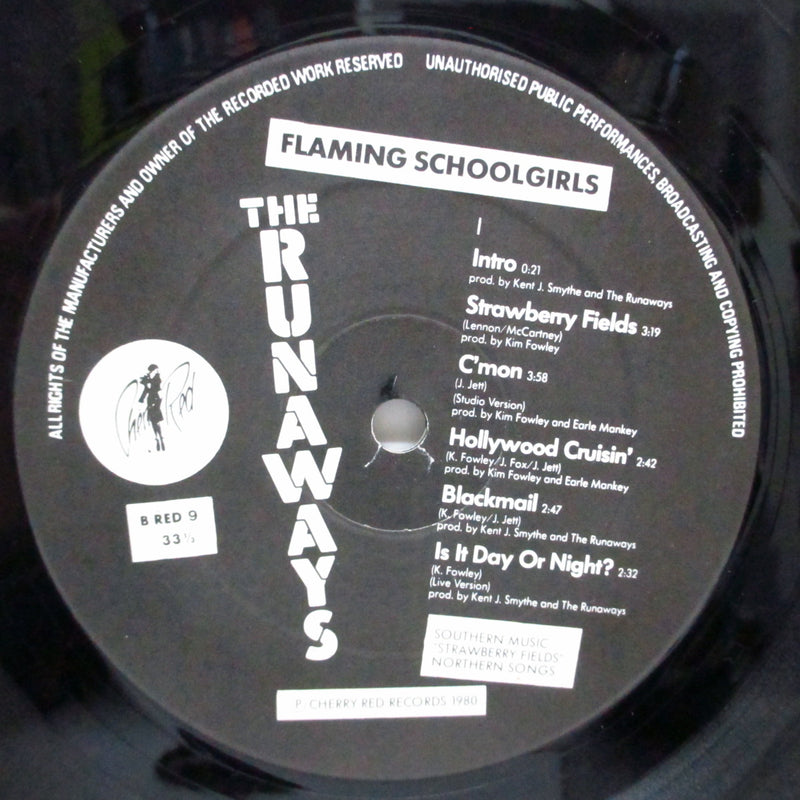 RUNAWAYS, THE With Cherie Currie (ザ・ランナウェイズ・ウィズ・シェリー・カーリー)  - Flaming Schoolgirls (UK オリジナル LP)