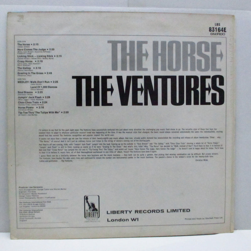 VENTURES (ベンチャーズ) - The Horse (UK Orig.Sterteo LP/CS)