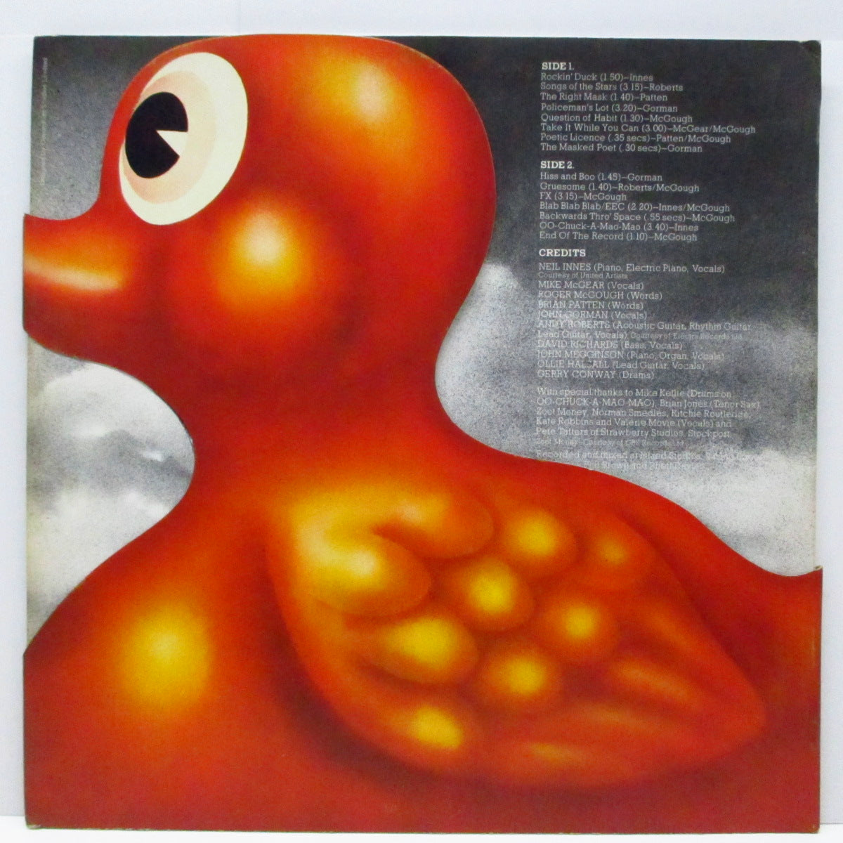 GRIMMS (グリムス)  - Rockin' Duck (UK オリジナル LP+ダイカット「アヒル」ジャケ)