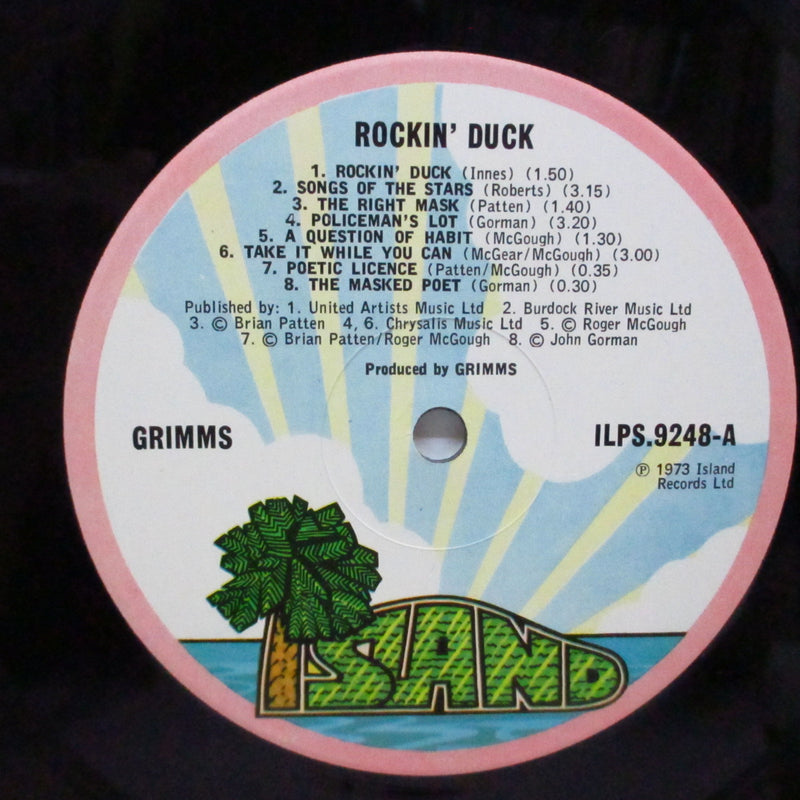 GRIMMS (グリムス)  - Rockin' Duck (UK オリジナル LP+ダイカット「アヒル」ジャケ)