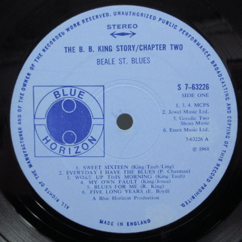 B.B.KING - The B.B. King Story Chapter Two Beale Street Blues (UK Orig.Stereo LP/CS)