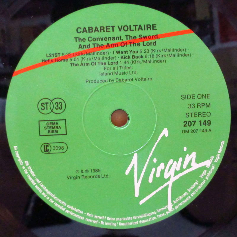 CABARET VOLTAIRE (キャバレー・ヴォルテール)  - The Covenant, The Sword And The Arm Of The Lord (EU オリジナル LP+マットソフト紙インナー)