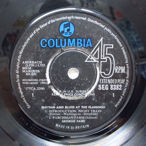 GEORGIE FAME (ジョージィ・フェイム)   - Rhythm & Blues At Flamingo (UK Orig.EP/CFS)