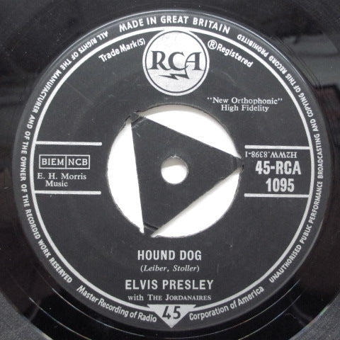 ELVIS PRESLEY - Hound Dog (UK '58 RCA 2nd Press 7"+CS)