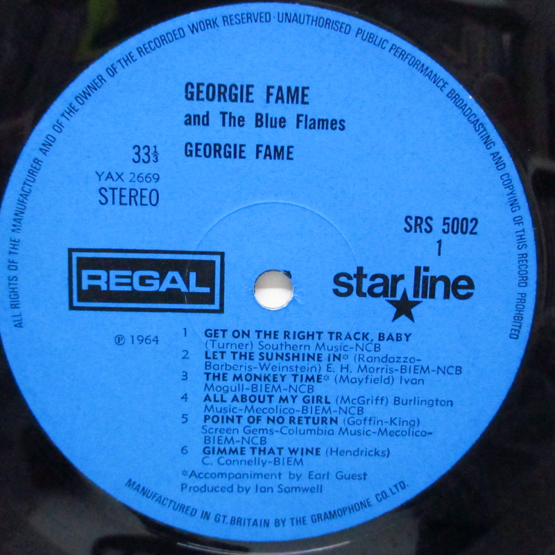 GEORGIE FAME And The Blue Flames (ジョージ・フェイム & ザ・ブルー・フレイムズ)  - Georgie Fame (UK '69 再発「ステレオ」LP+表面コーティング３面折返ジャケ/SRS 5002)