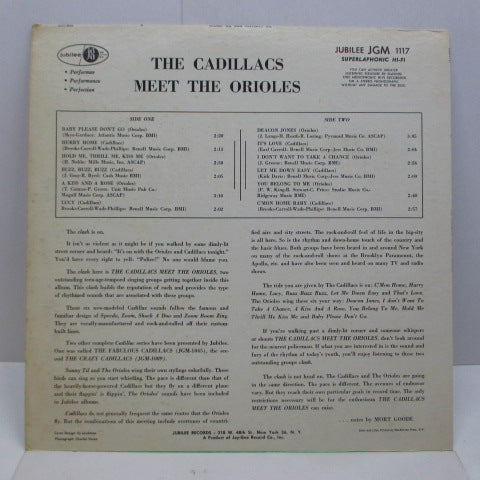 CADILLACS / ORIOLES-The Cadillacs Meet The Orioles (US Orig.Mono LP)