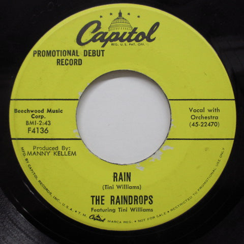 RAINDROPS - Rain / Rock-A-Baby Rock (Promo)