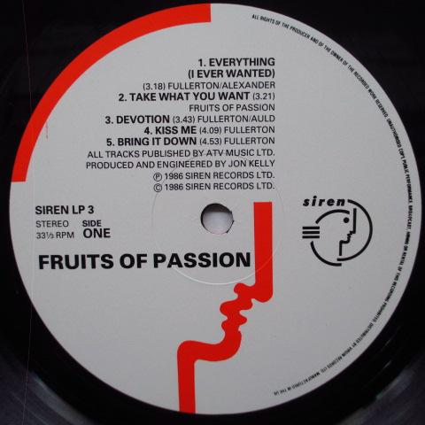FRUITS OF PASSION (フルーツ・オブ・パッション)  - S.T. (UK Orig.LP+Inner)