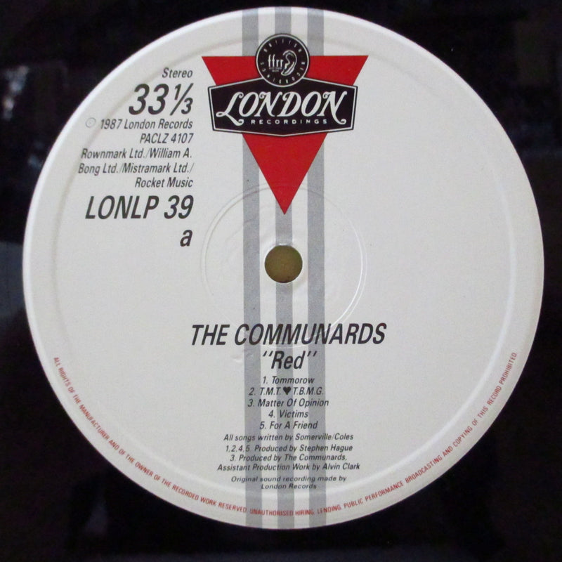 COMMUNARDS, THE (コミュナーズ)  - Red (UK オリジナル LP+マットソフト紙インナー/エンボス・ホワイトジャケ)