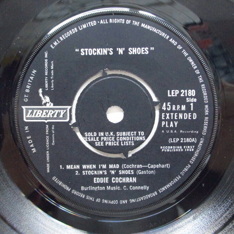 EDDIE COCHRAN - Stockin's 'n' Shoes +3 (UK Orig.EP/CFS)