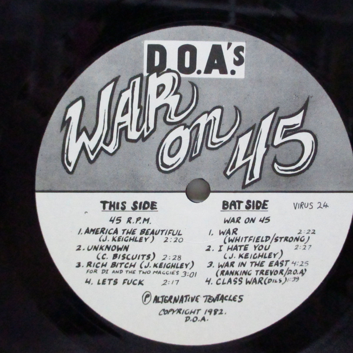 D.O.A. - War On 45 (UK Orig.12")