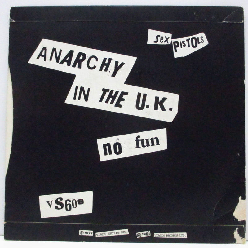SEX PISTOLS (セックス・ピストルズ)  - Anarchy In The U.K. (France オリジナル 7"+'83年のUK再発マット固紙ジャケ/VS609)