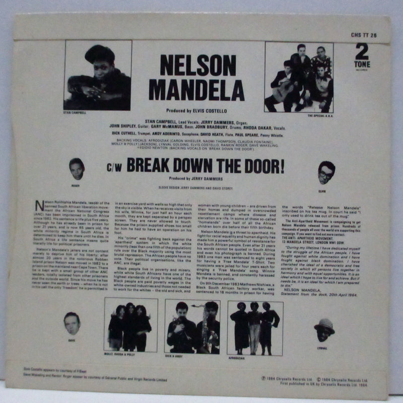 SPECIAL AKA, THE (ザ・スペシャル AKA)  - Nelson Mandela (UK '84 再発「金ラベ・小穴フラットセンター」7"+光沢固紙ジャケ)