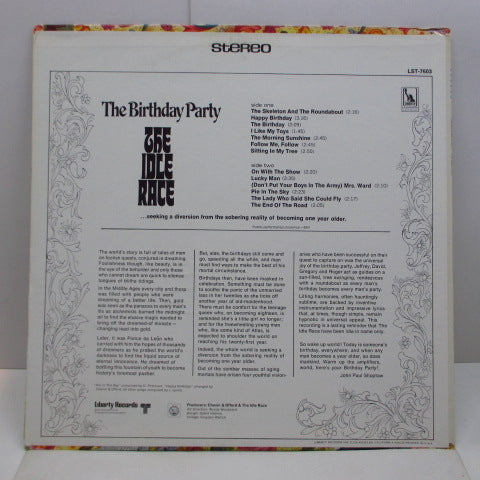 IDLE RACE (アイドル・レース) - Birthday Party (US オリジナル・ステレオ LP)