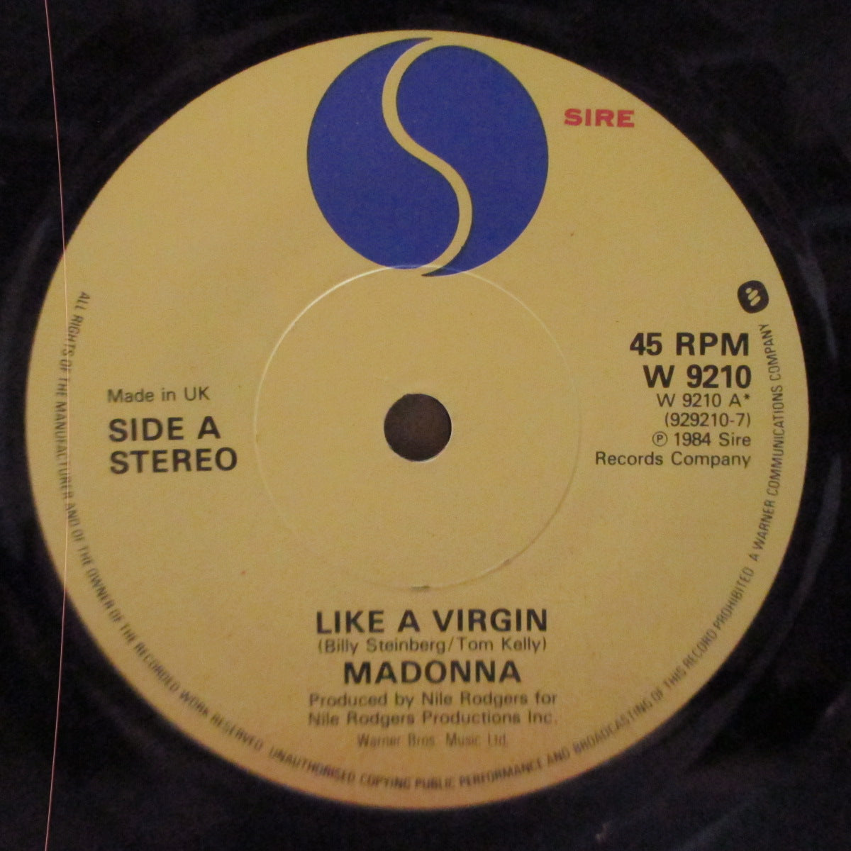 MADONNA - Like A Virgin / Stay (UK Orig.Paper Lbl. 7"+Matt PS)