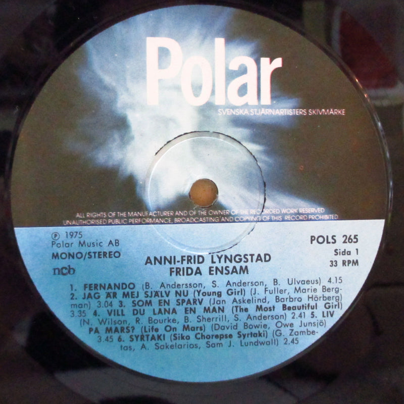 ANNI-FRID LYNGSTAD (アンニ＝フリッド・リングスタッド)  - Frida Ensam (Sweden オリジナル LP)