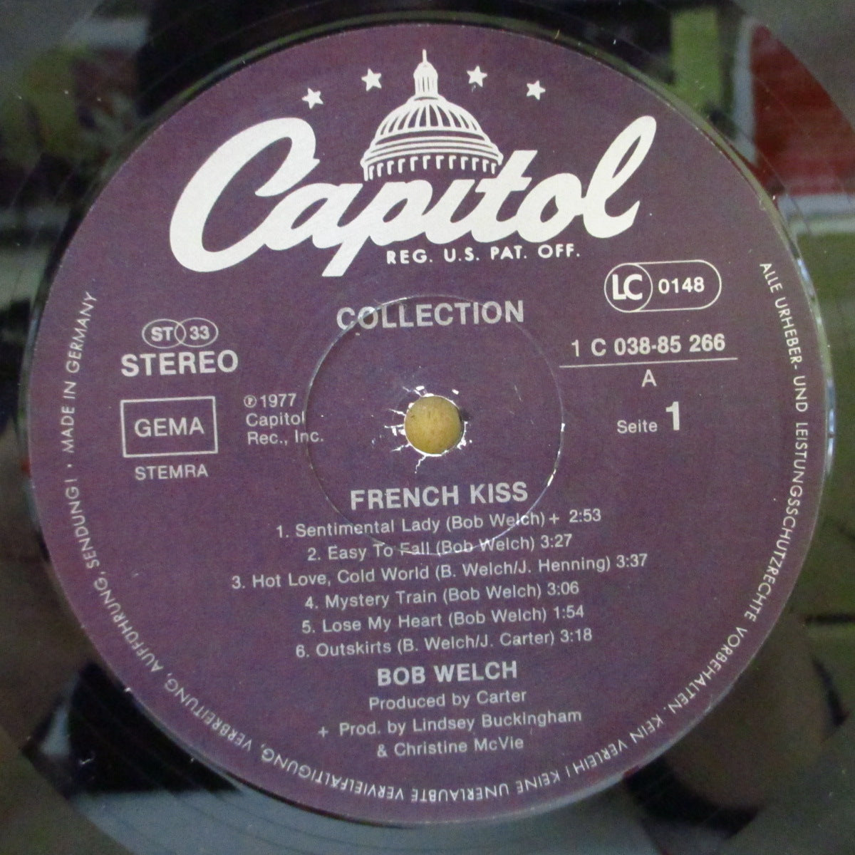 BOB WELCH (ボブ・ウェルチ) - Collection [ French Kiss ] (EU 80's 再発 LP/別デザイン光沢ジャケ)