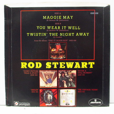 ROD STEWART (ロッド・スチュワート) - Maggie May +2 (UK オリジナル/ 7"+PS)