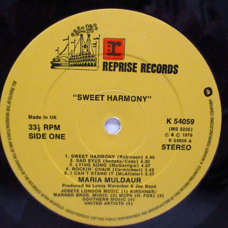 MARIA MULDAUR - Sweet Harmony (UK Orig.LP)