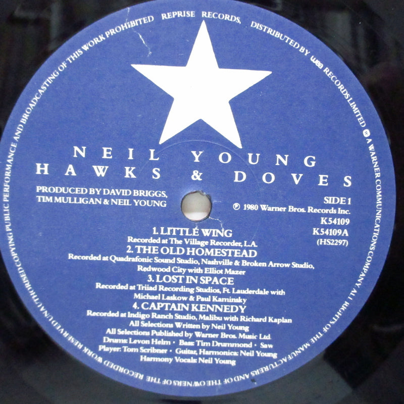 NEIL YOUNG (ニール・ヤング) - Hawks & Doves (UK Orig.LP/Stickered CVR)