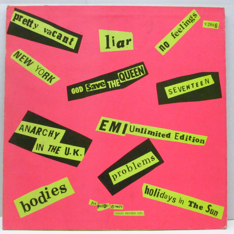 SEX PISTOLS (セックス・ピストルズ)  - Never Mind The Bollocks (UK '77「サードプレス」LP/Vicious Credit On "EMI")