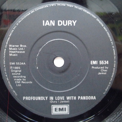 IAN DURY & THE BLOCKHEADS (イアン・デューリー＆ザ・ブロックヘッズ)  - Profoundly In Love With Pandora (UK オリジナル 7"+PS)