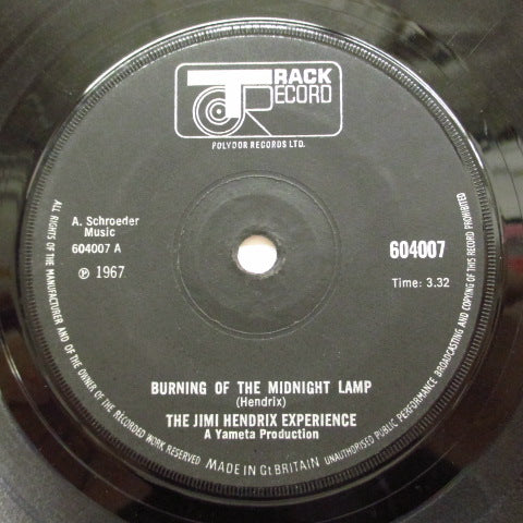 JIMI HENDRIX - Burning Of The Midnight Lamp (UK:Flat)