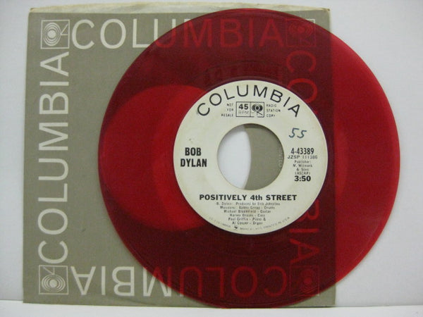 BOB DYLAN - Positively 4th Street (US Promo Red Vinyl 7"+CS)