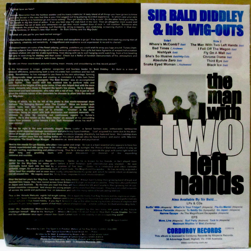 SIR BALD DIDDLEY AND HIS WIG OUTS (サー・ボルド・ディドリー・アンド・ヒズ・ウィッグ・アウツ)  - The Man With Two Left Hands (OZ オリジナル LP/廃盤 New)