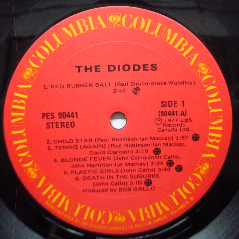DIODES, THE (ザ・ダイオーズ) - S.T. (Canada Orig.LP+Inner)