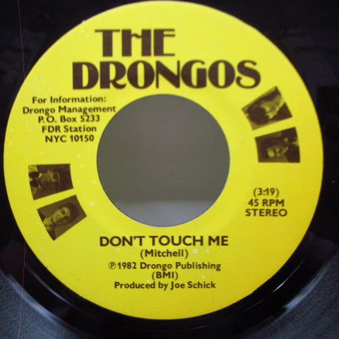 DRONGOS, THE (ザ ・ドロンゴス)- Don't Touch Me (US オリジナル 7"+マット固紙ジャケ)