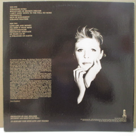 MARIANNE FAITHFULL (マリアンヌ・フェイスフル)  - Strange Weather (Canada Orig.LP)