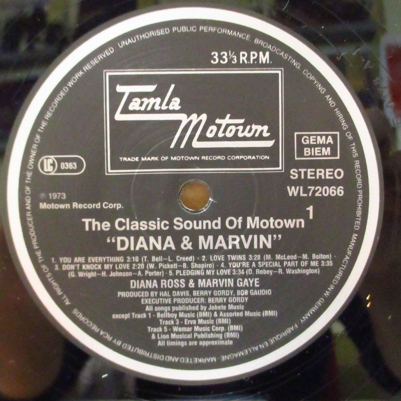 DIANA & MARVIN (ダイアナ・ロス & マーヴィン・ゲイ)  - Diana & Marvin (German 80's Re LP/Barcode Single CVR)