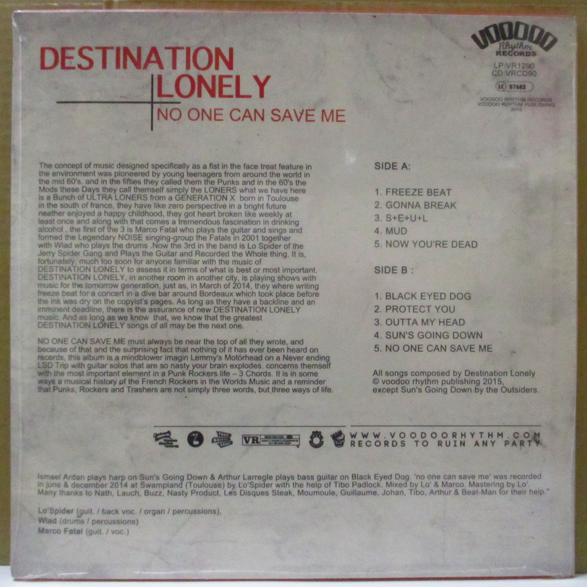 DESTINATION LONELY (デスティネーション・ロンリー)  - No One Can Save Me (Swiss オリジナル LP+CD-レアステッカー付きジャケ/廃盤 New)