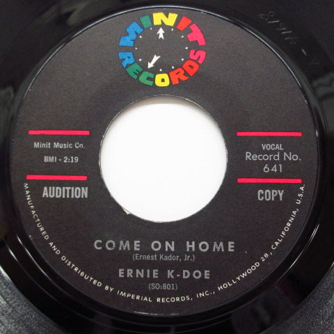 ERNIE K-DOE - Popeye Joe / Come On Home (Promo)