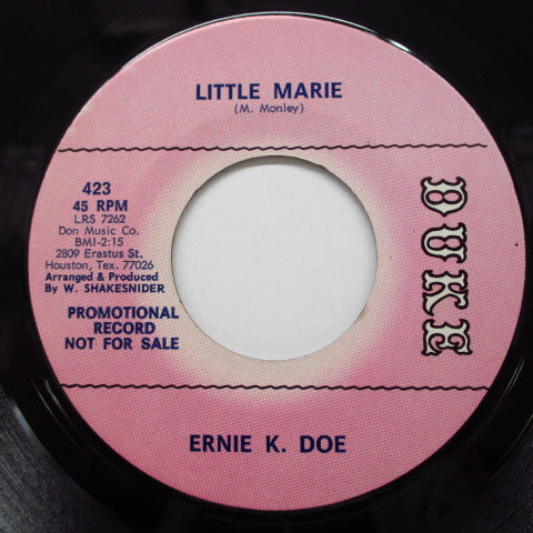 ERNIE K-DOE (アーニー・ケイドー)  - Little Marie (Promo)