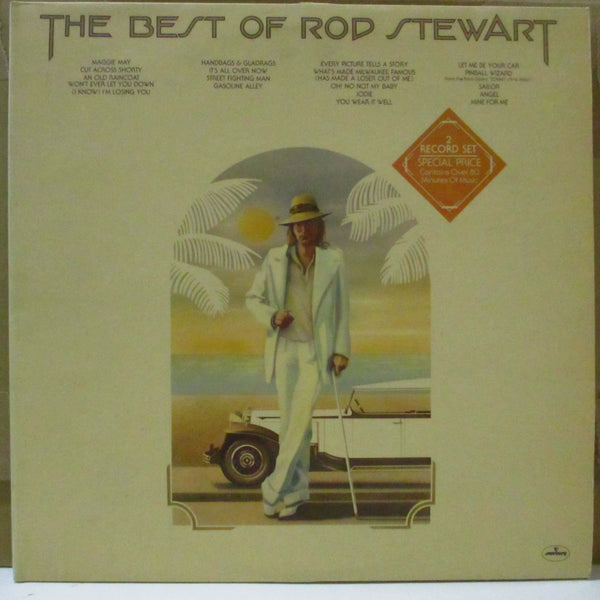 ROD STEWART (ロッド・スチュワート)  - The Best Of Rod Stewart (UK オリジナル 2xLP/光沢見開きジャケ)