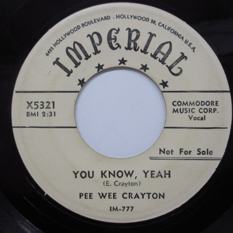 PEE WEE CRAYTON - You Know, Yeah (Promo)