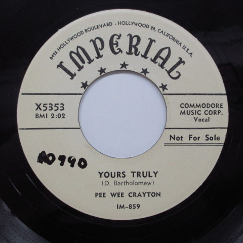 PEE WEE CRAYTON - Yours Truly (Promo)
