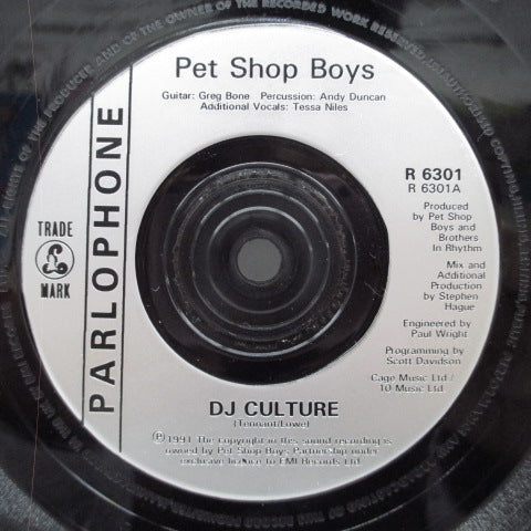 PET SHOP BOYS (ペット・ショップ・ボーイズ)  - DJ Culture (UK オリジナル 7")