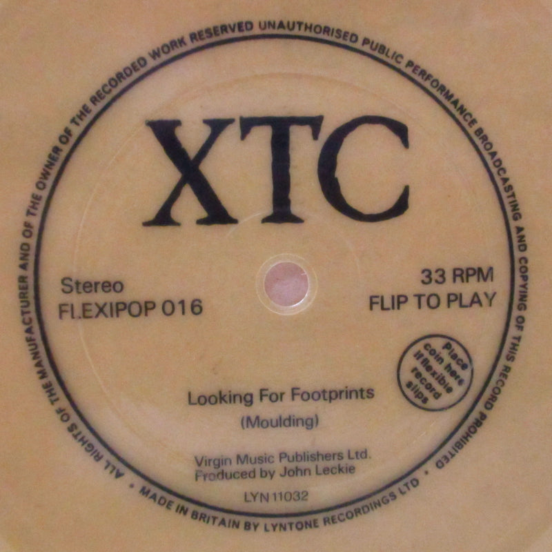 XTC (エックスティーシー)  - Looking For Footprints (UK オリジナル・イエローフレキシ 7インチ)