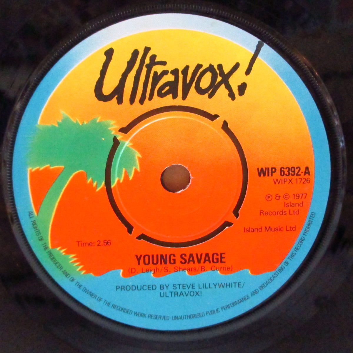 ULTRAVOX (ウルトラヴォックス)  - Young Savage (UK '81 再発 7インチ+光沢固紙ジャケ)