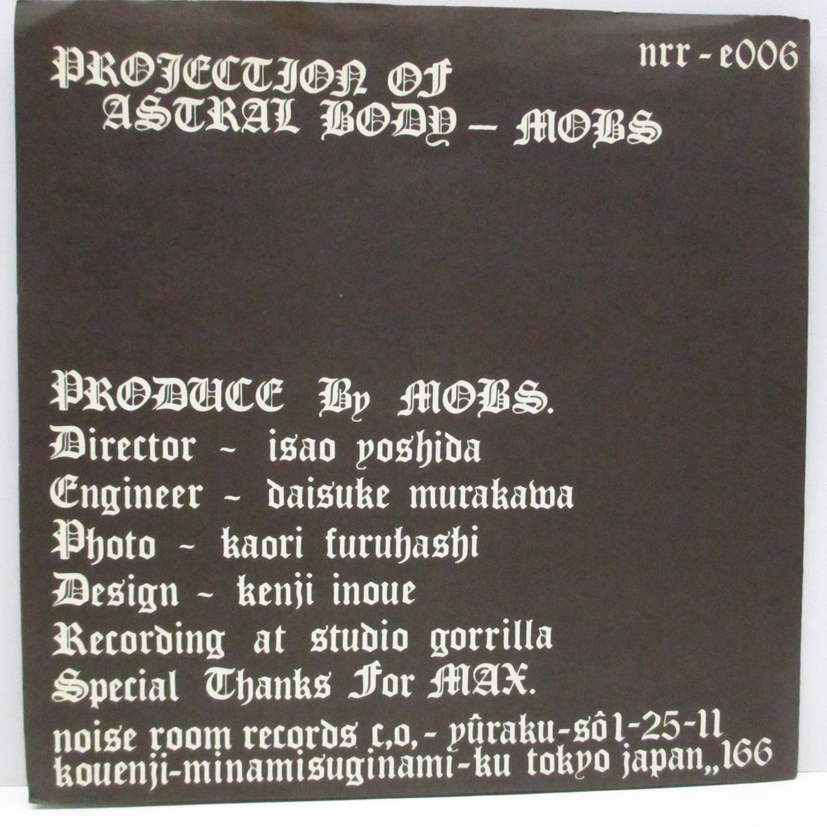 MOBS - Projection Of Astral Body (Japan Orig.7")