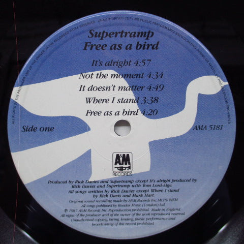 SUPERTRAMP - Free As A Bird (UK Orig.LP/Yellow CVR)