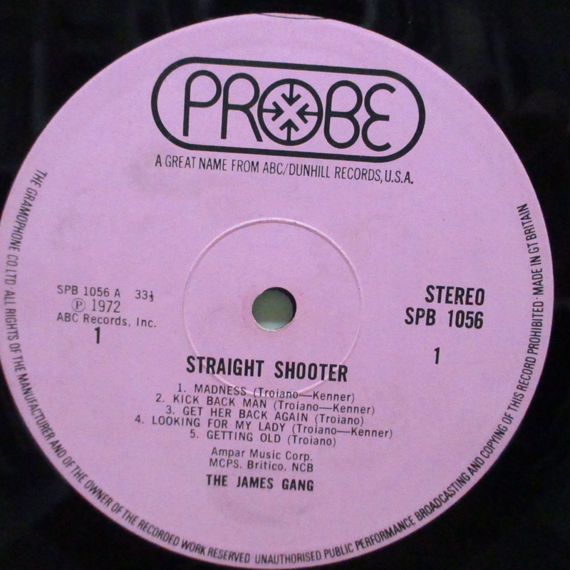 JAMES GANG  (ジェームス・ギャング) - Straight Shooter (UK Orig.LP/Textured CVR)