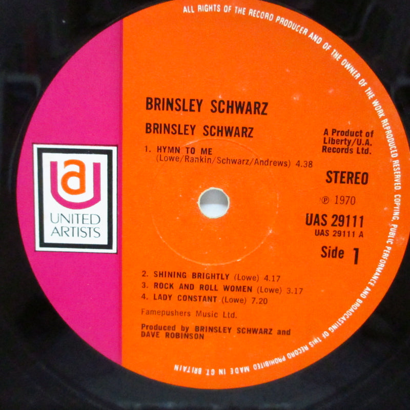 BRINSLEY SCHWARZ (ブリンズリー・シュウォーツ)  - Brinsley Schwarz (1st) (UK オリジナル LP+インサート/ざら紙見開きジャケ)